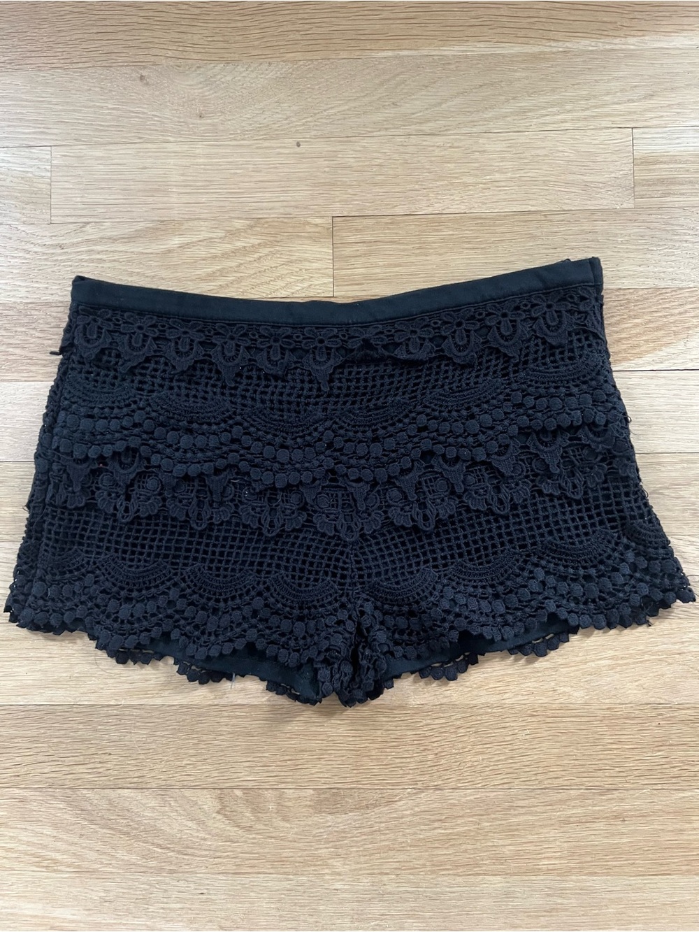 Pins and Needles Sexy Black Crochet Lace Shorts